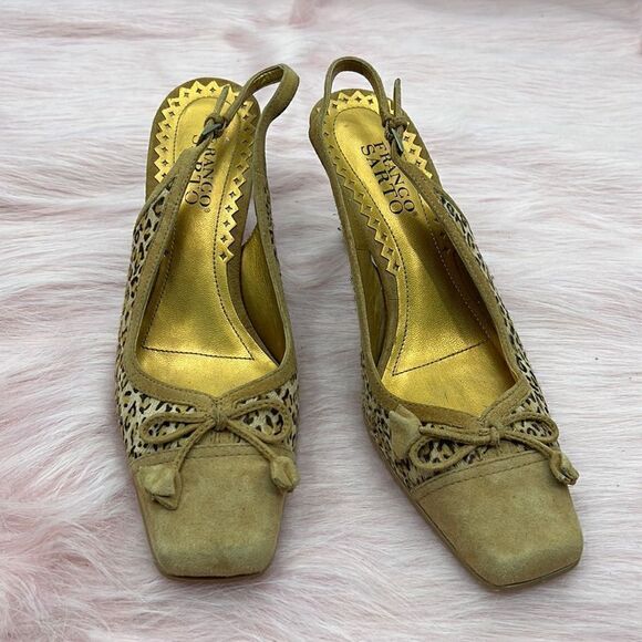 Franco Sarto leopard print Bicker sling back pumps - Picture 1 of 8